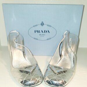 Prada Metallic Heels